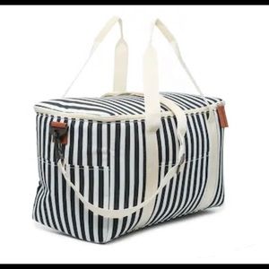DSW striped cooler tote.